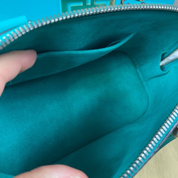 NWOT Brand New Authentic Louis Vuitton LV Blue Aqua BB Epi Alma Satchel Bag - Picture 10 of 11